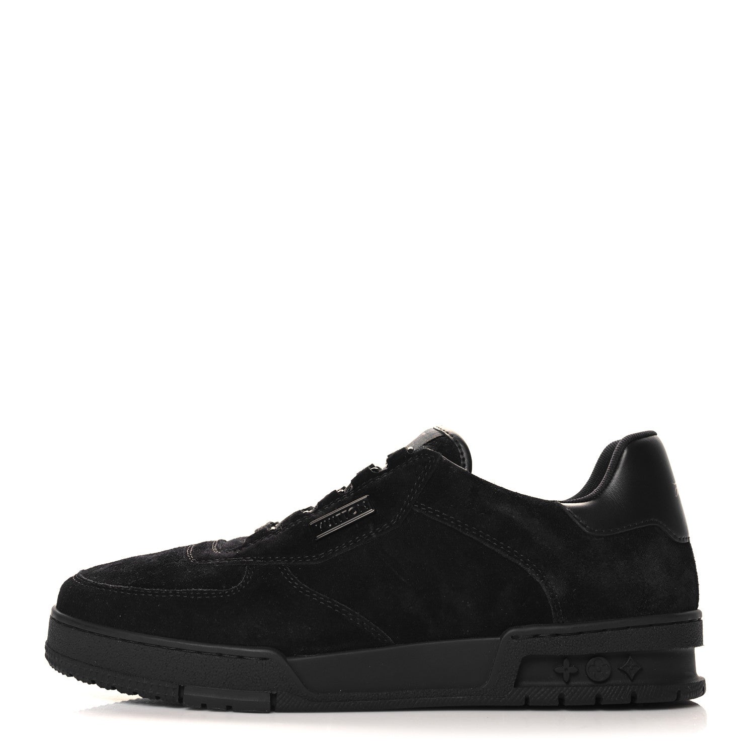 Louis Vuitton Suede Mens LV Trainer Sneakers 8.5 Black 1 of 8