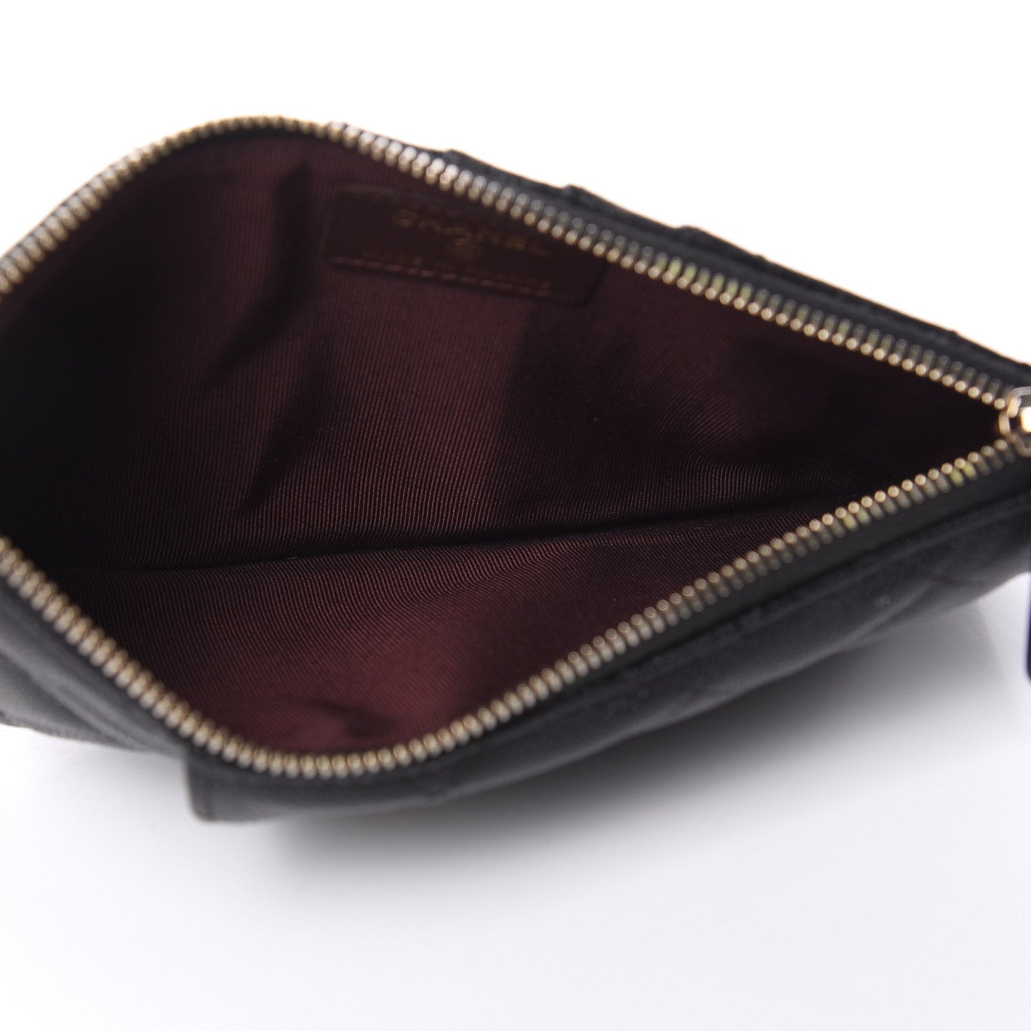 Chanel Caviar Quilted Classic Flat Wallet Pouch Black 5 of 9