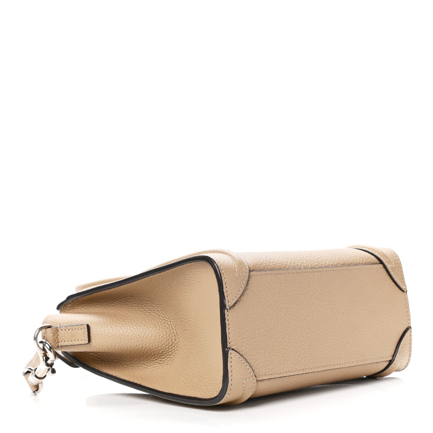 Celine Drummed Calfskin Nano Luggage Dune 3 of 8