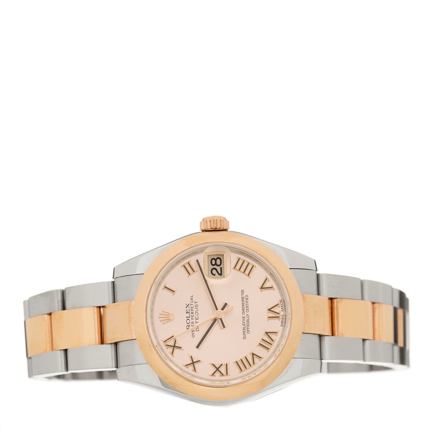 Rolex Stainless Steel 18K Everose 31mm Oyster Perpetual Datejust Watch Pink Roman 178241 2 of 5