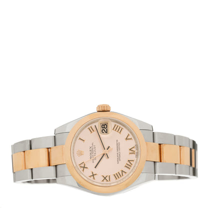 Rolex Stainless Steel 18K Everose 31mm Oyster Perpetual Datejust Watch Pink Roman 178241 2 of 5