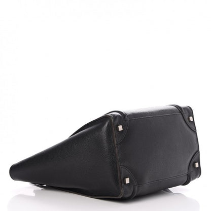 Celine Drummed Calfskin Mini Luggage Black 4 of 18
