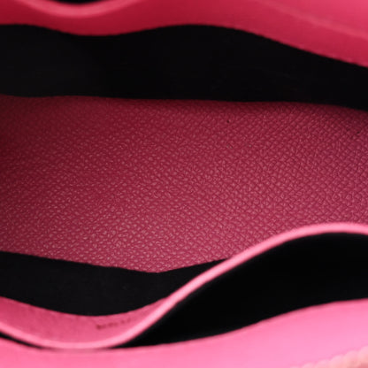Balenciaga Signature Grained Calfskin Logo XXS Ville Top Handle Bag Rose Bubblegum Black 5 of 12