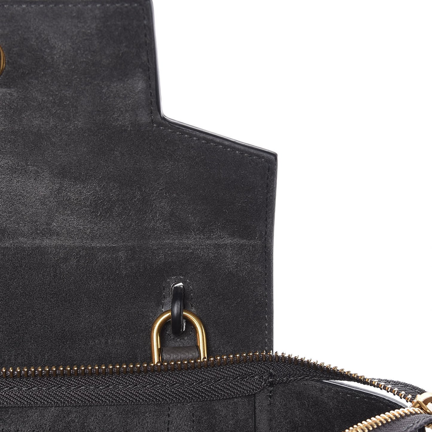 Grained Calfskin Nano Belt Bag Grey