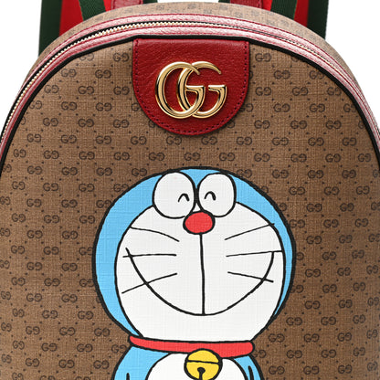 Gucci X DORAEMON Mini Vintage GG Supreme Monogram Small Dome Backpack Beige Cherry Red 8 of 10