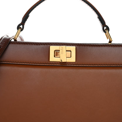 Fendi Vitello King Tamponato Medium Peekaboo I SEE U East West Satchel Cuoio 8 of 11