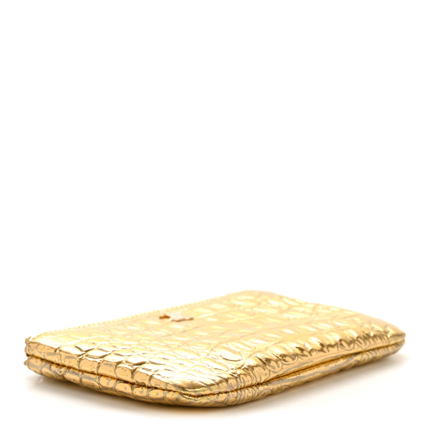Chanel Metallic Calfskin Crocodile Embossed Cocodile Small