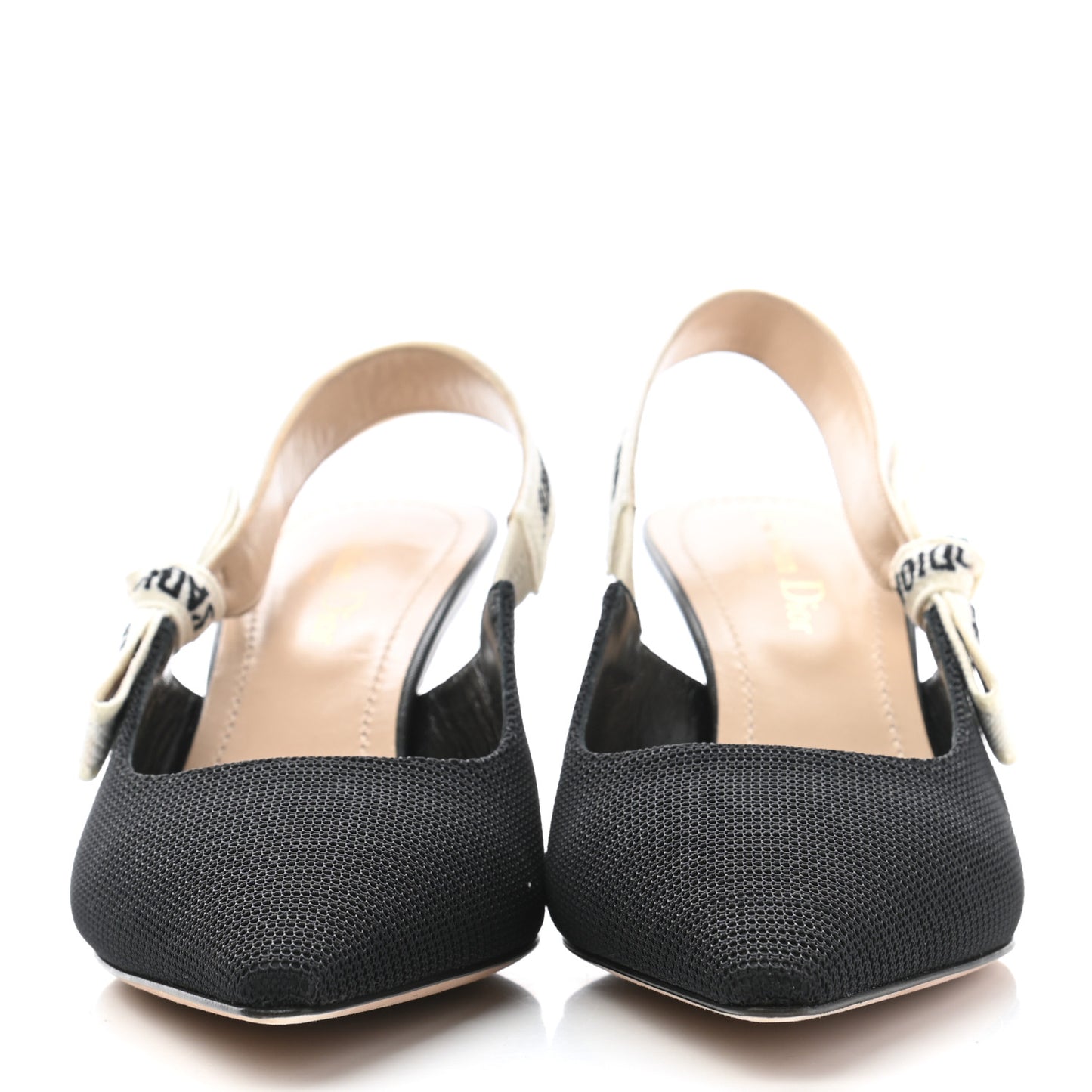 Technical Canvas Ribbon J Adior Slingback 65mm Pumps 39.5 Black