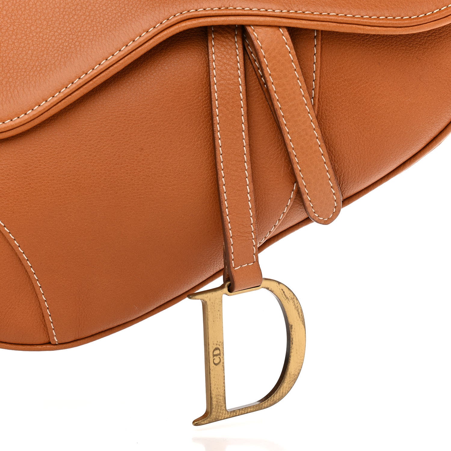 Christian Dior Calfskin Saddle Bag Tan 8 of 11