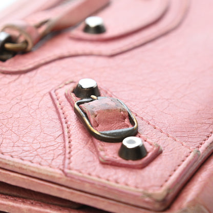 Balenciaga Agneau Classic Hardware Money Wallet Rose Bruyere 9 of 17