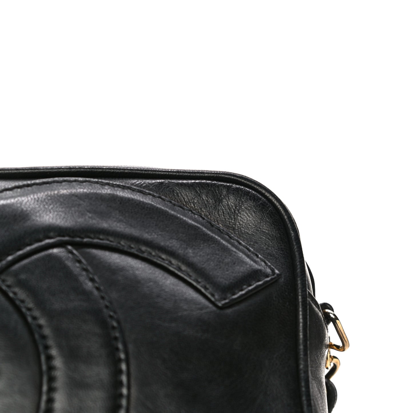 Lambskin CC Tassel Camera Case Black