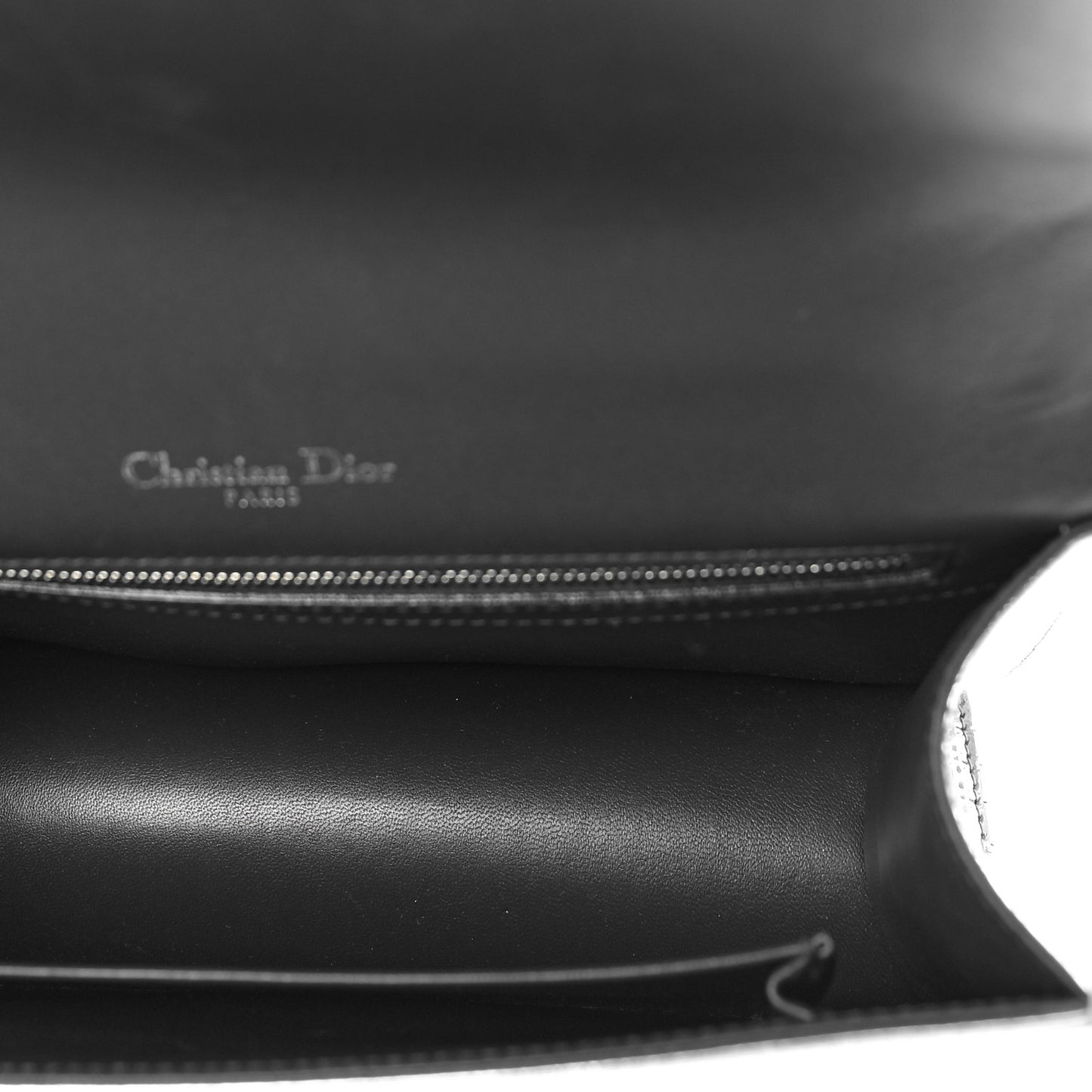 Metallic Patent Micro-Cannage Medium Diorama Flap Bag Silver