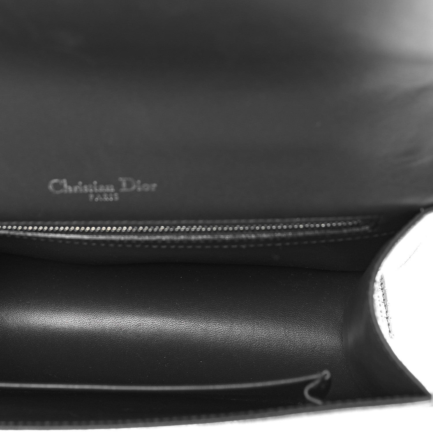 Christian Dior Metallic Patent Micro-Cannage Medium Diorama Flap Bag Silver 5 of 8