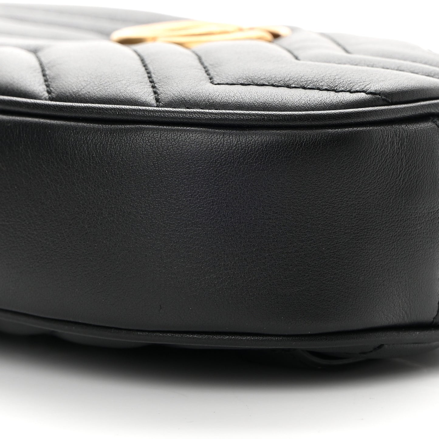 Calfskin Matelasse GG Marmont Belt Bag 85 34 Black