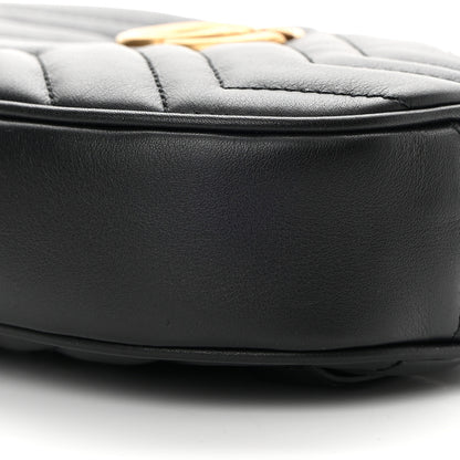 Gucci Calfskin Matelasse GG Marmont Belt Bag 85 34 Black 10 of 13