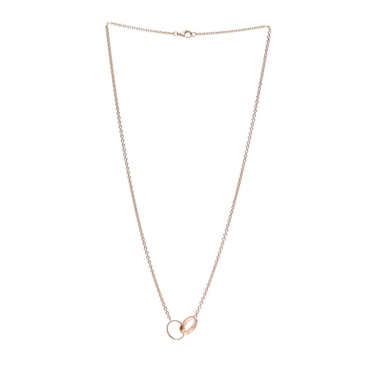 18K Pink Gold Interlocking LOVE Necklace