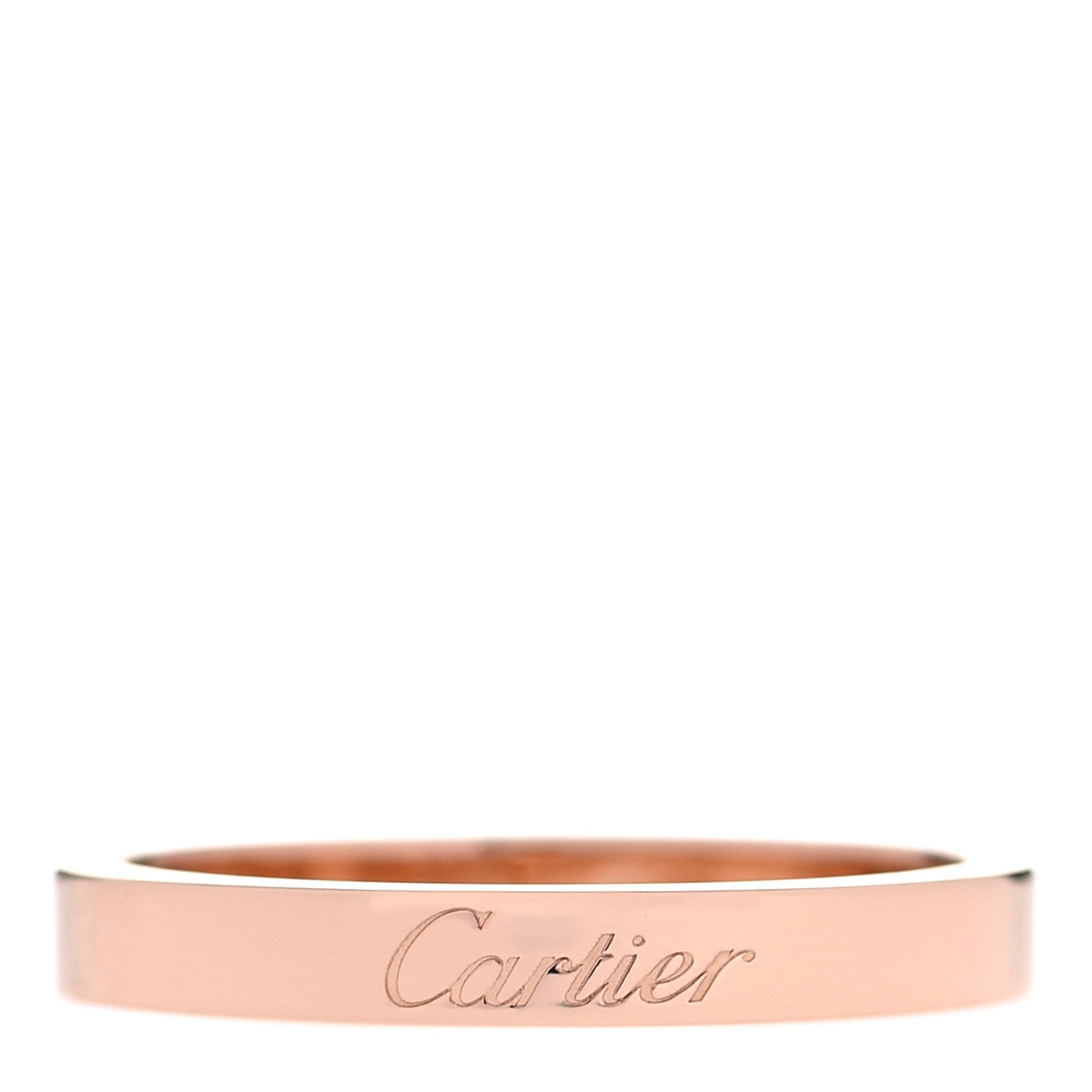 Cartier 18K Pink Gold 3mm C De Cartier Wedding Band Ring 58 8.25 1 of 5