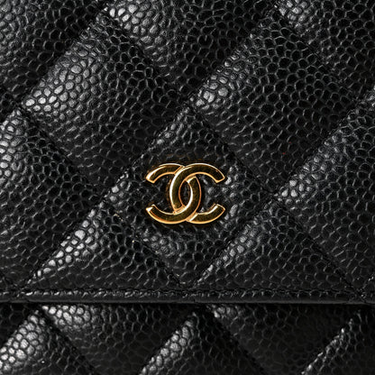 Chanel Caviar Quilted Wallet on Chain WOC Black 12 of 13
