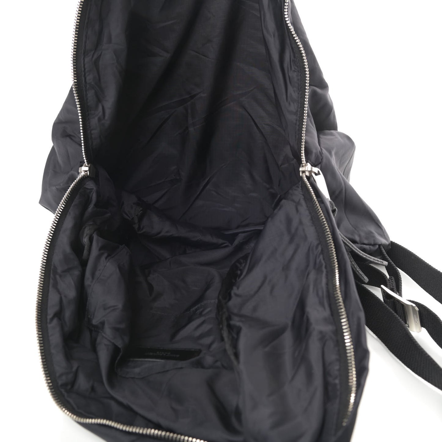 Nylon City Fold Up Backpack Belt Bag Black