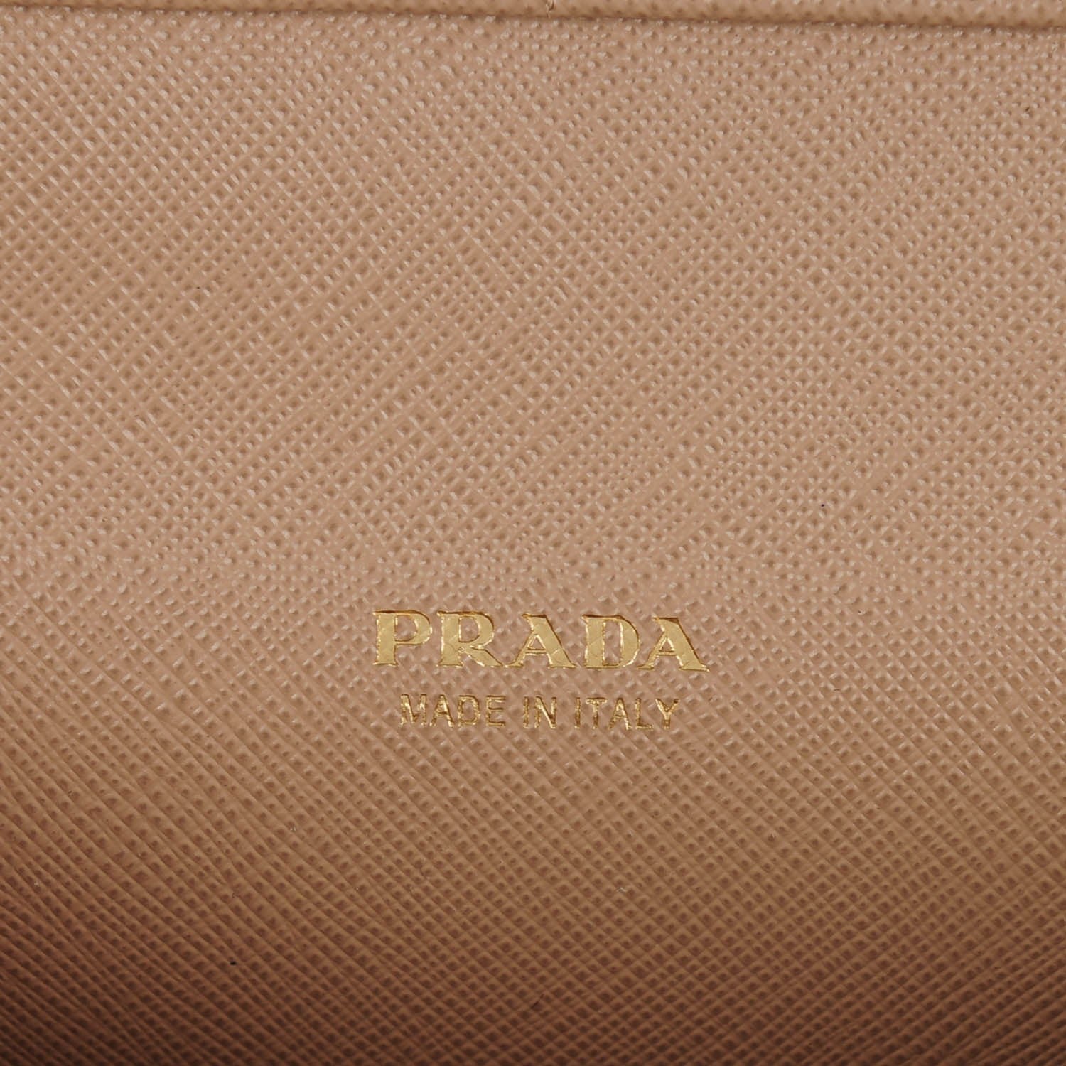 Prada Saffiano Metal Double Snap Travel Wallet Cammeo 6 of 7
