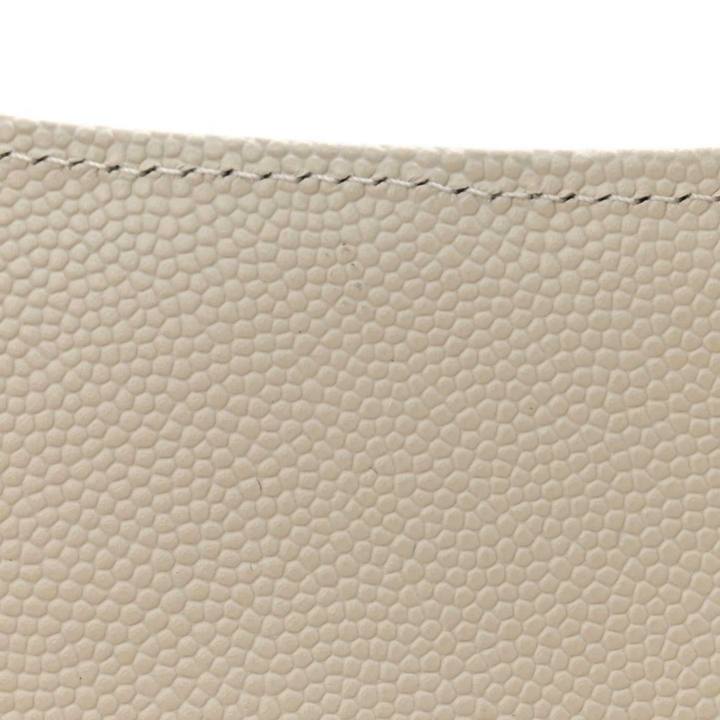 Caviar Quilted Large Gusset Flap Wallet White