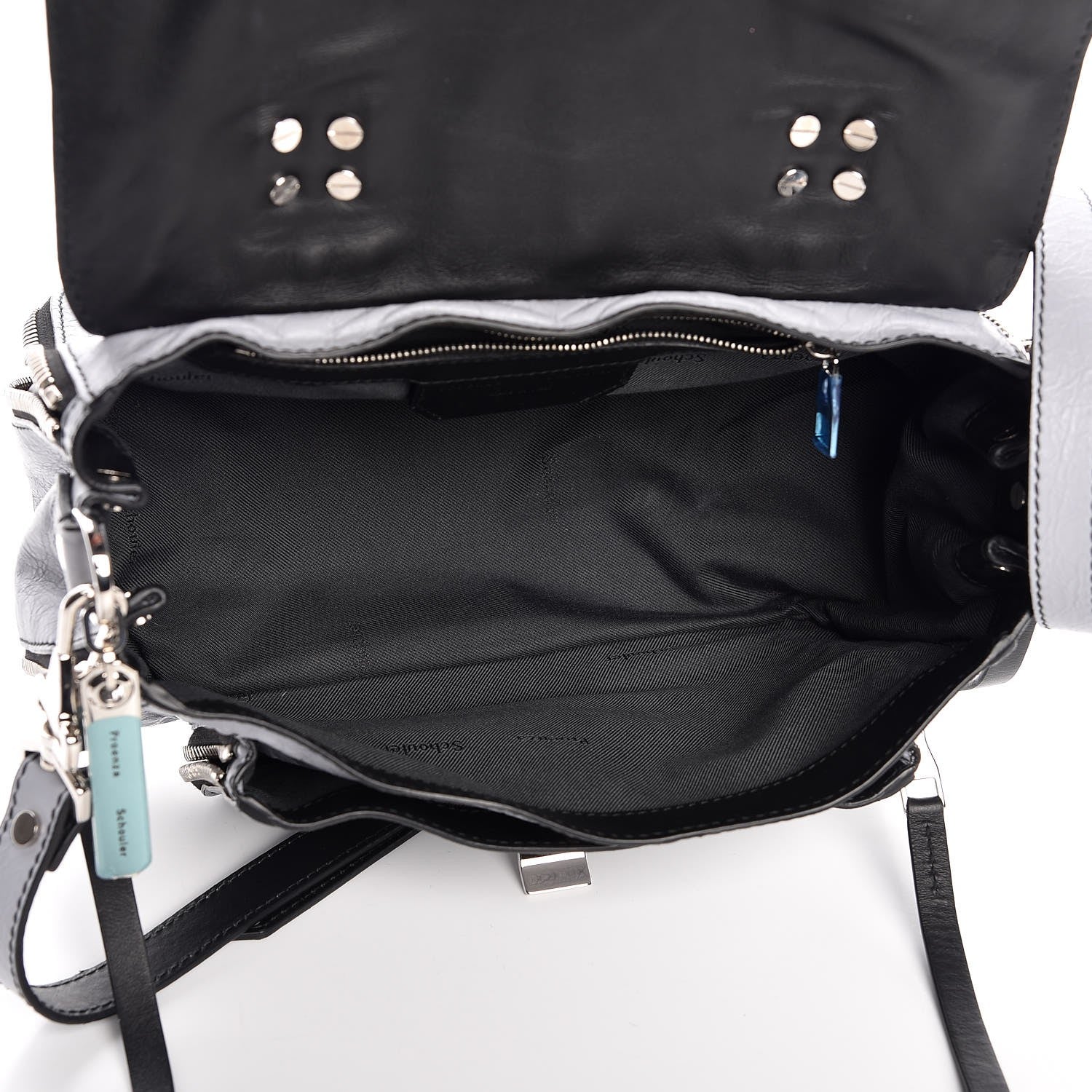 Proenza Schouler Paper Lambskin Medium PS1 Plus Zip Satchel Dove Grey 5 of 9
