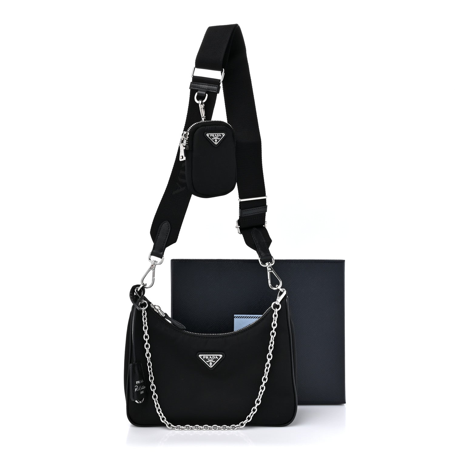 Prada Nylon Re-Edition 2005 Shoulder Bag Black 10 of 10