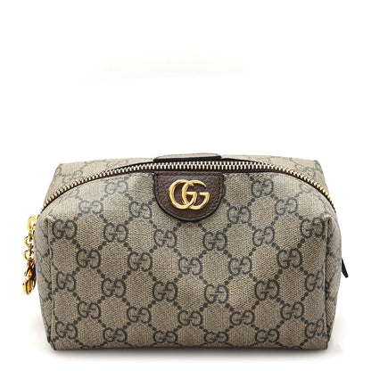 Gucci Soft GG Supreme Monogram Calfskin Medium Ophidia Cosmetic Case Beige Ebony New Acero 1 of 7