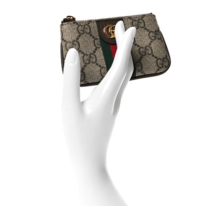 Gucci GG Supreme Monogram Web Ophidia Key Case Beige New Acero 2 of 8
