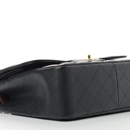 Chanel Caviar Quilted Jumbo Double Flap Black 7 of 11
