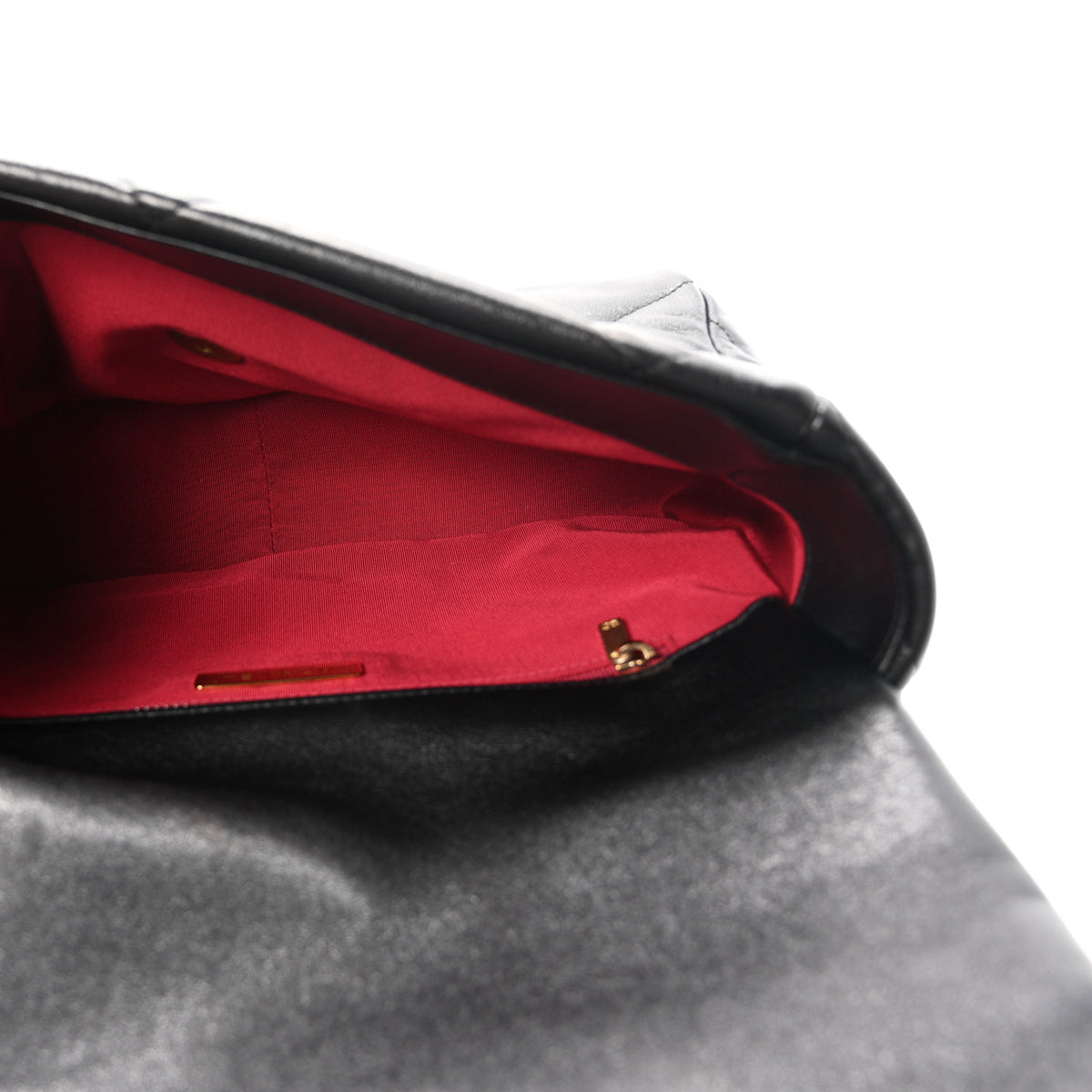 Chanel Shiny Goatskin Quilted Large Chanel 19 Flap Black 5 of 11