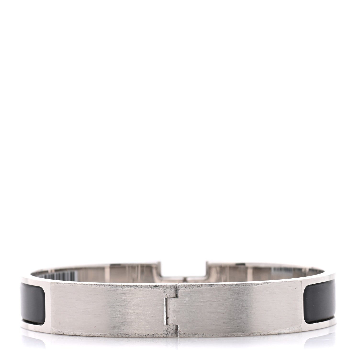 Hermes Matte Enamel Narrow Clic Clac HH Bracelet T6 Black 3 of 6
