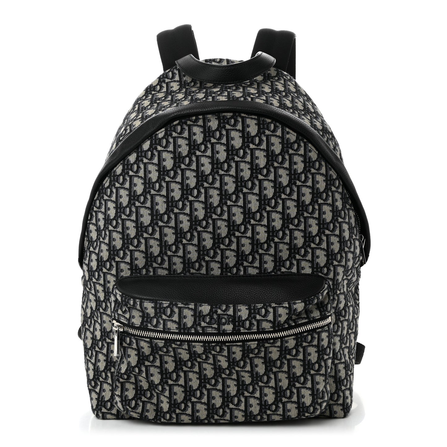 Oblique Calfskin Rider Backpack Beige Black