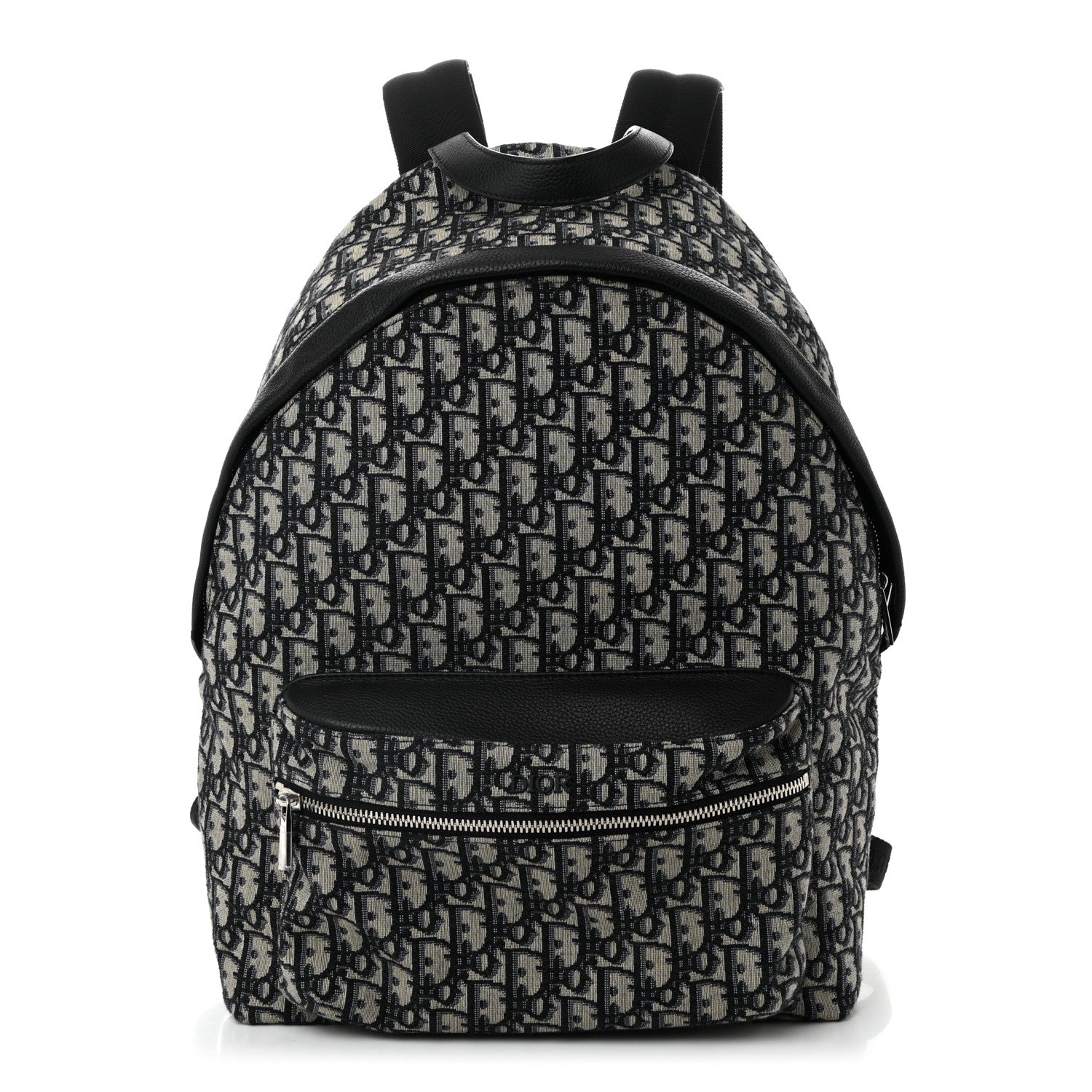 Christian Dior Oblique Calfskin Rider Backpack Beige Black 1 of 10