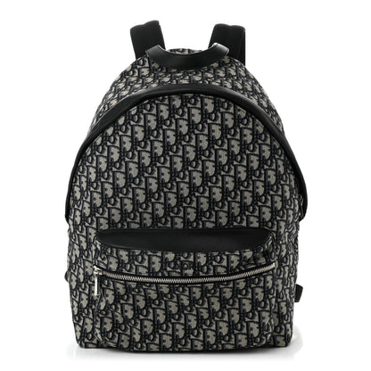Christian Dior Oblique Calfskin Rider Backpack Beige Black 1 of 10