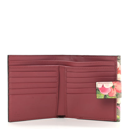 Gucci GG Supreme Monogram Blooms French Flap Wallet Beige Multicolor Dry Rose 5 of 7