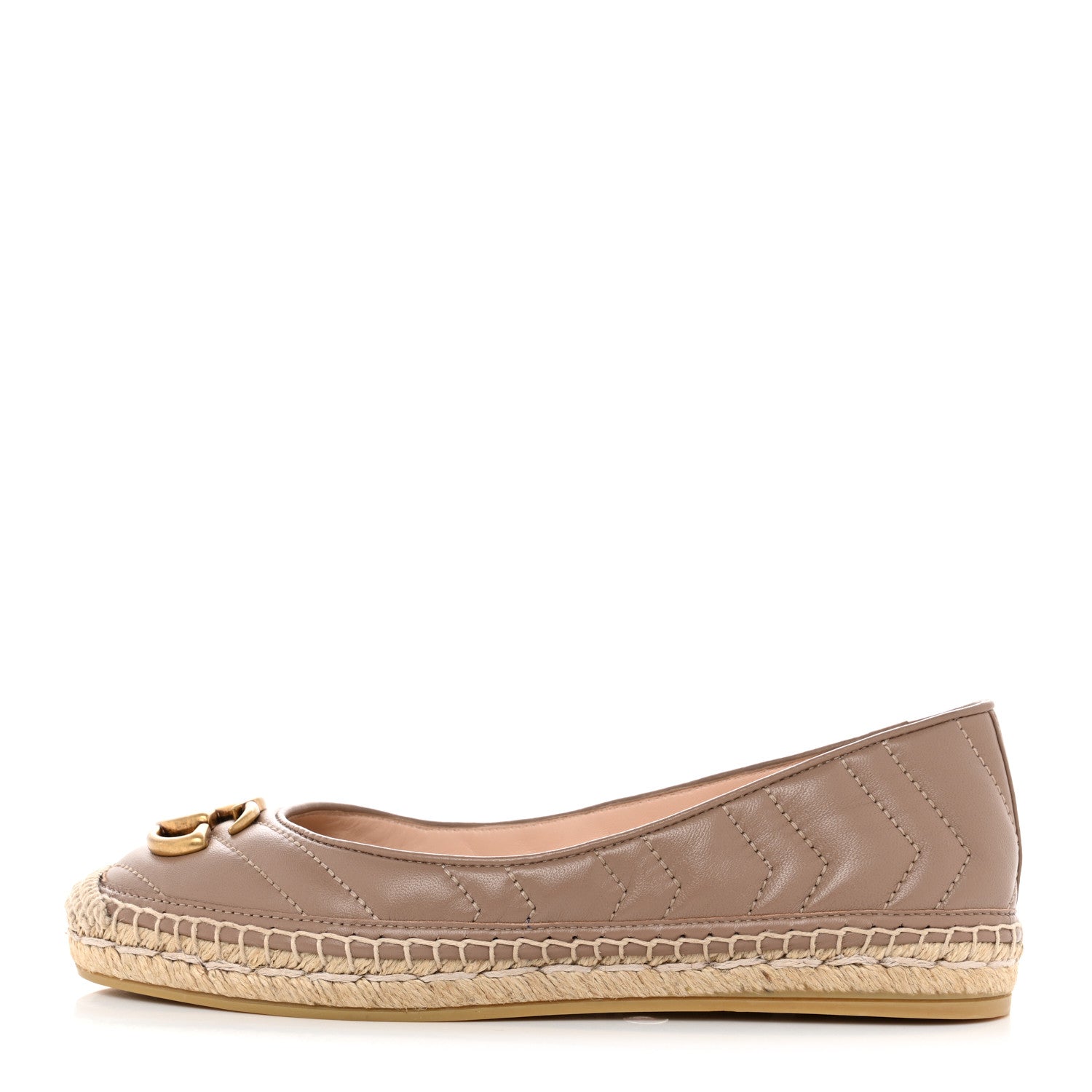 Gucci Nappa Matelasse GG Marmont Espadrilles 37 Porcelain Rose 1 of 9