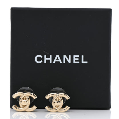 Chanel Metal CC Turnlock Earrings Gold 5 of 5