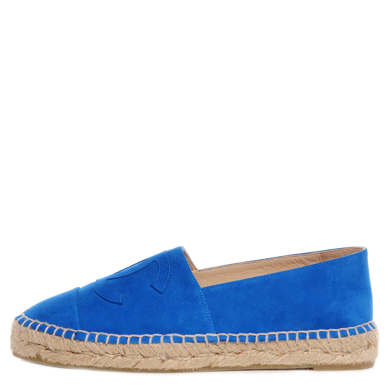 Chanel Suede Double Sole Espadrilles Blue 38 1 of 8
