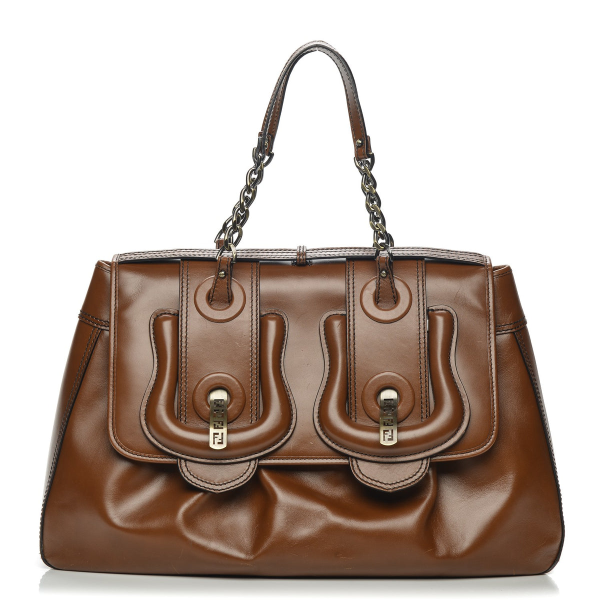 Nappa Calfskin Large B Tote Tan