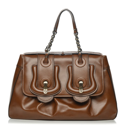 Fendi Nappa Calfskin Large B Tote Tan 1 of 11