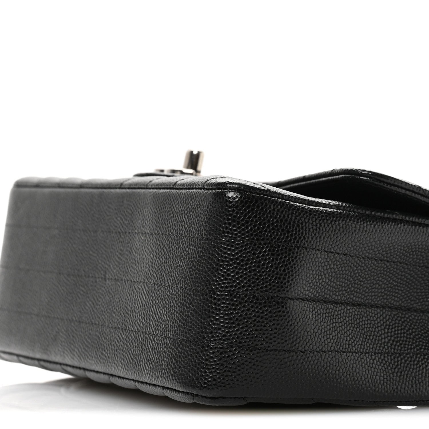 Chanel Caviar Chevron Quilted Mini Rectangular Flap Black 10 of 11