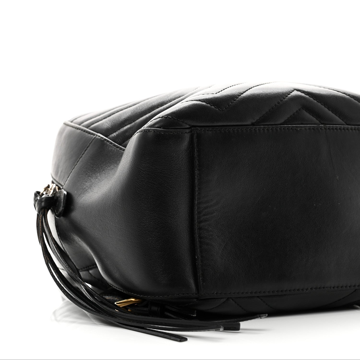 Gucci Calfskin Matelasse GG Marmont Dome Backpack Black 9 of 13