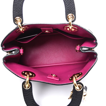 Christian Dior Bullcalf Small Diorissimo Tote Black Rose Indien 4 of 9