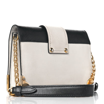 Prada City Calf Saffiano Astrology Cahier Bag Talco Black 2 of 7