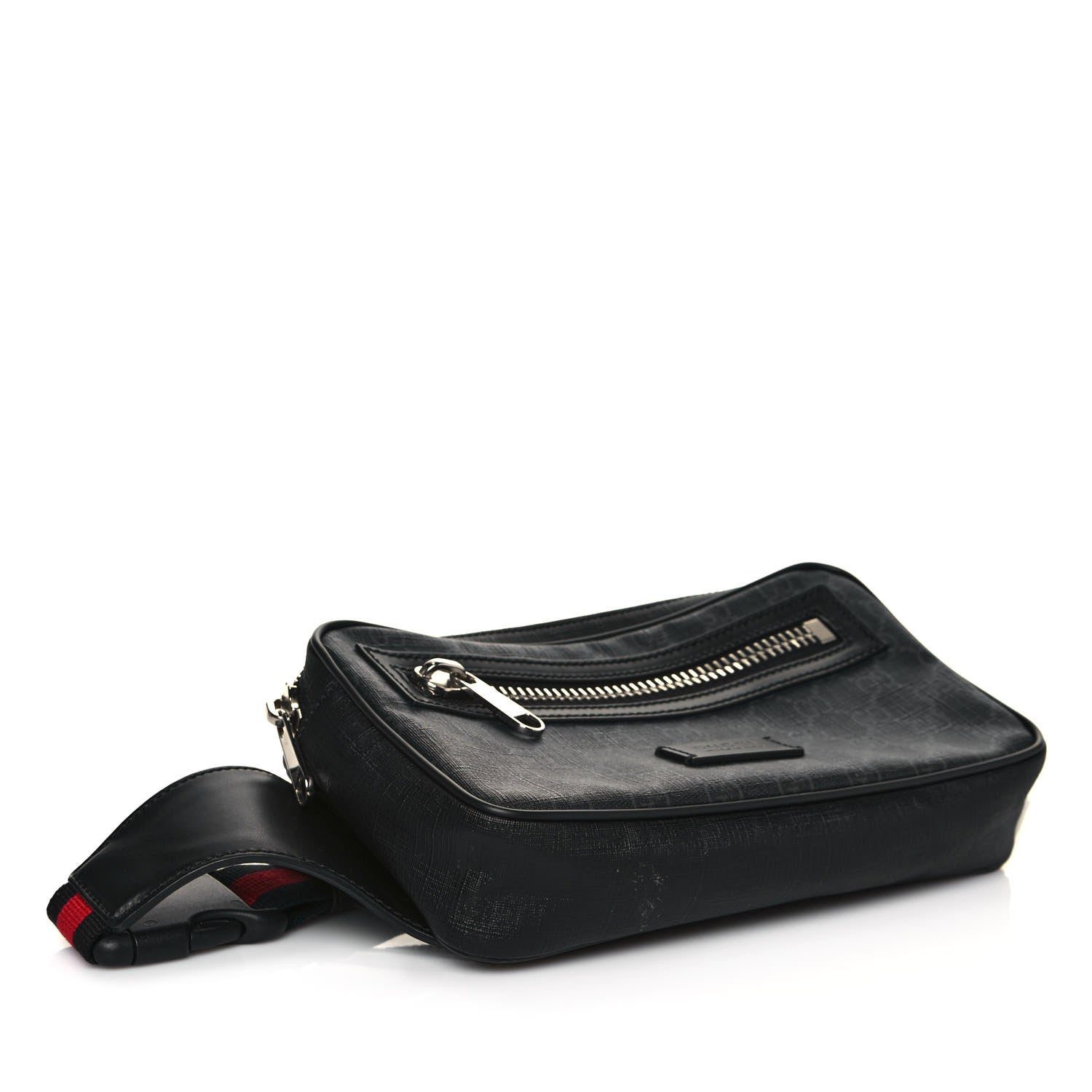 Gucci Soft GG Supreme Monogram Web Belt Bag Black Grey 4 of 13