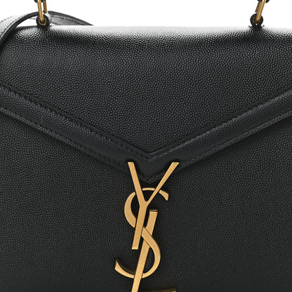 Saint Laurent Grain de Poudre Mini Classic Monogram Cassandra Top Handle Black Rouge Legion 7 of 11