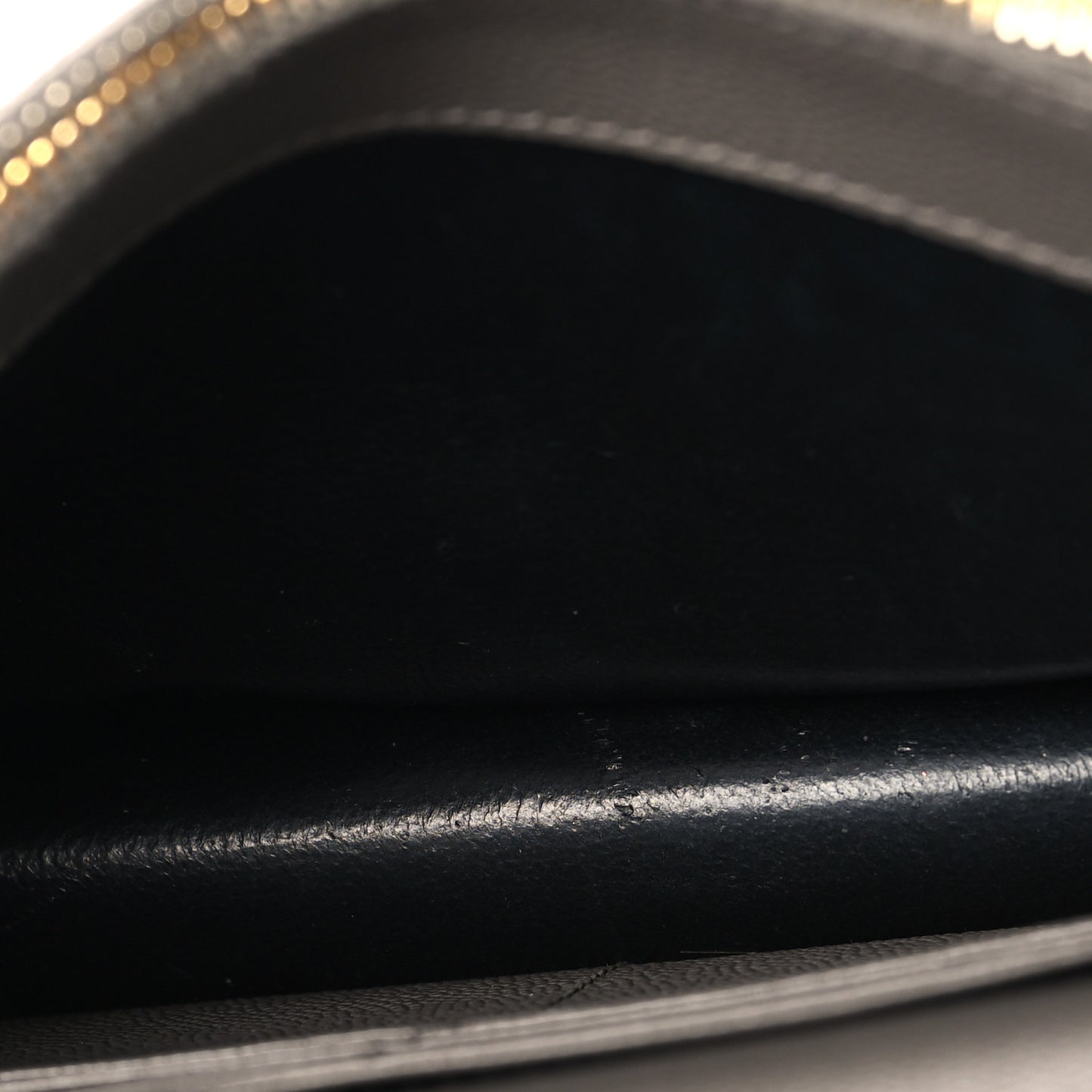 Grain De Poudre Matelasse Chevron Monogram Envelope Chain Wallet Fog