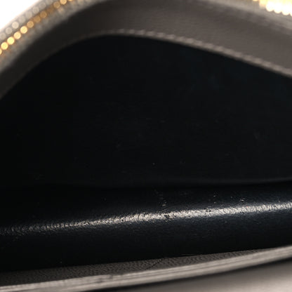 Saint Laurent Grain De Poudre Matelasse Chevron Monogram Envelope Chain Wallet Fog 5 of 11