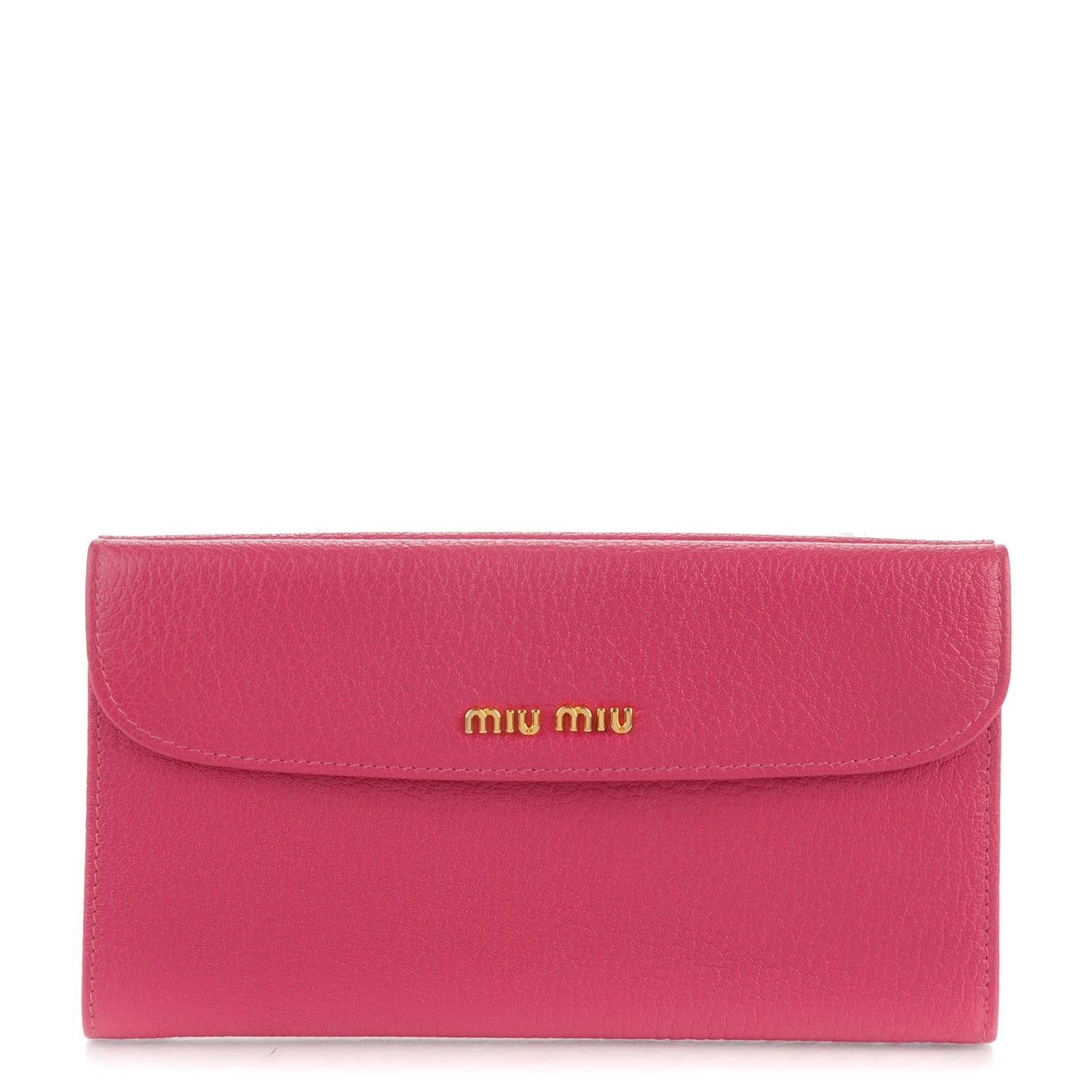 Goatskin Madras Flap Wallet Peonia